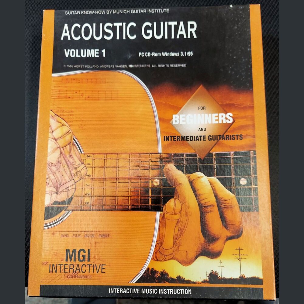 Acoustic Guitar Instruction CD by Munich Guitar Inst., Legacy PC Windows 3.1/95
